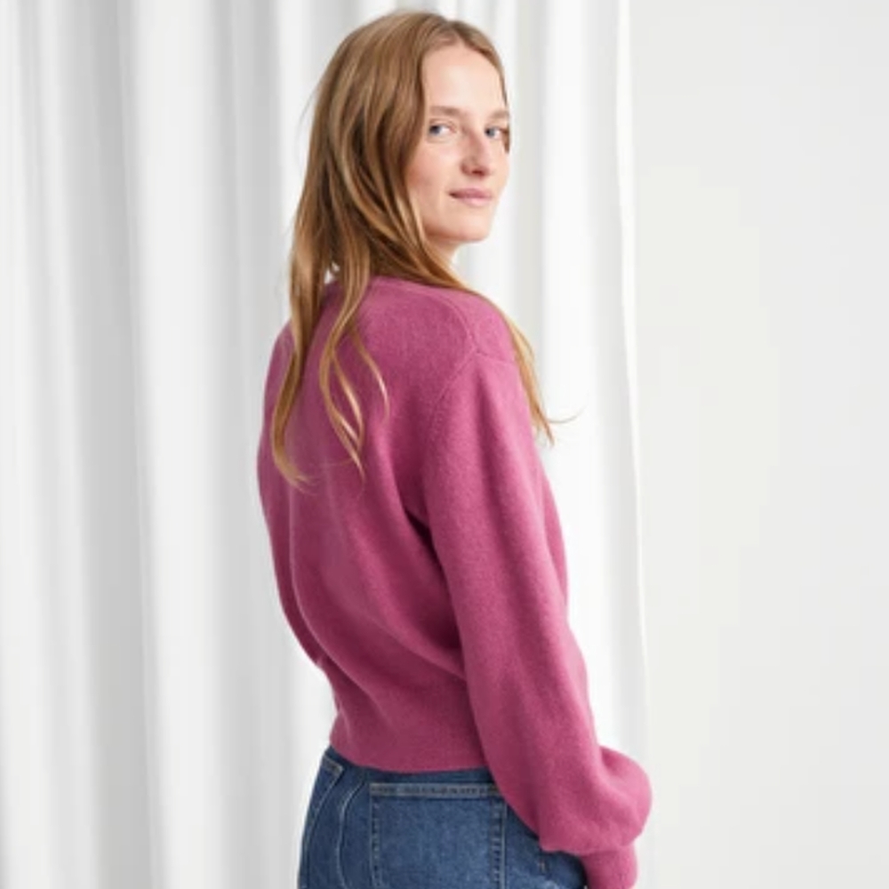 & Other Stories Dark Pink Sweater